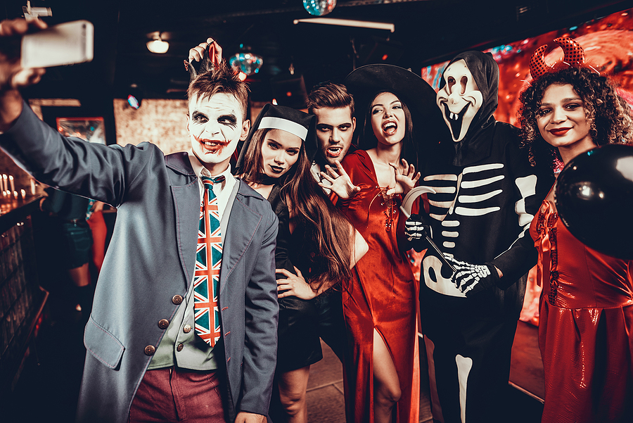 Young People In Halloween